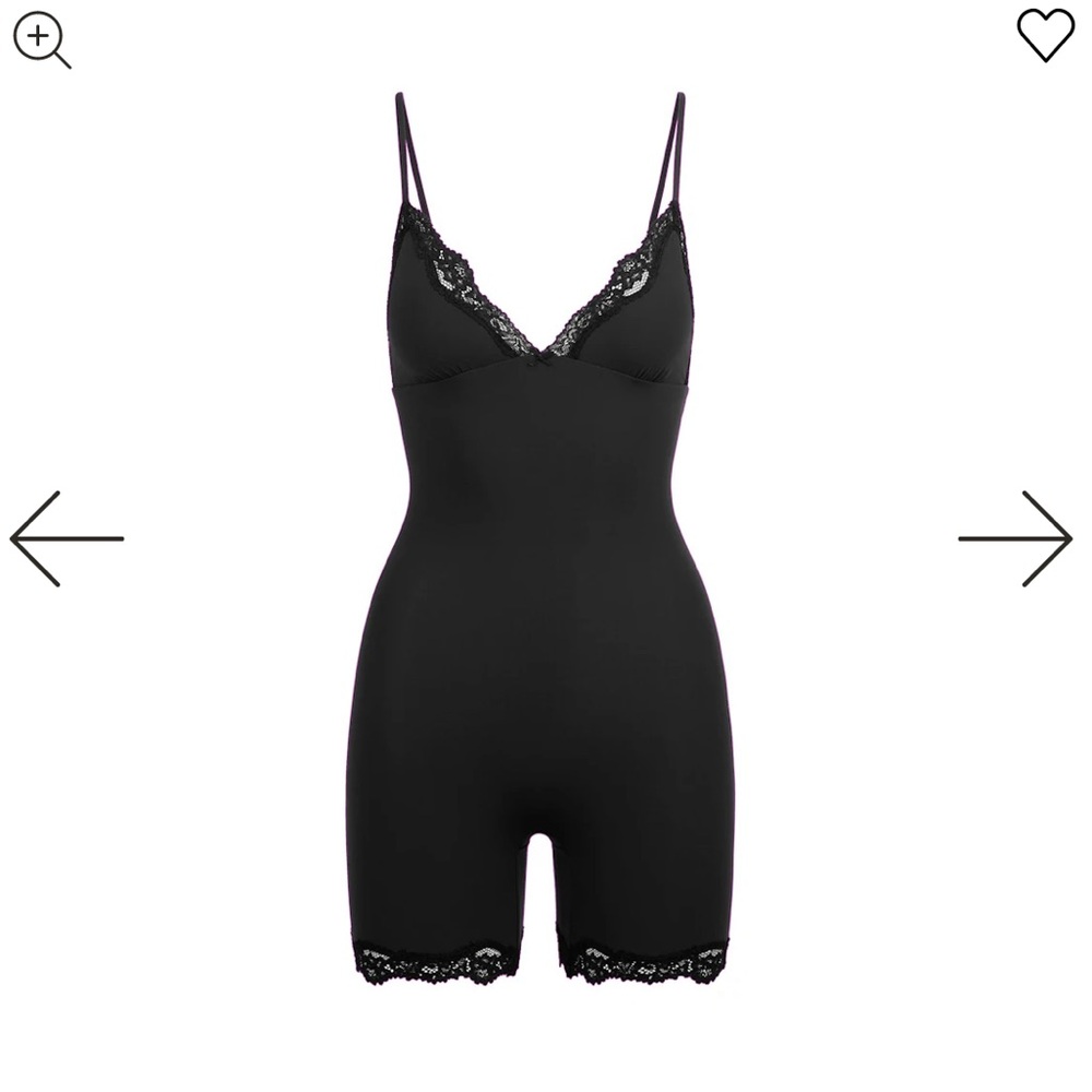 Skims black triangle onesie